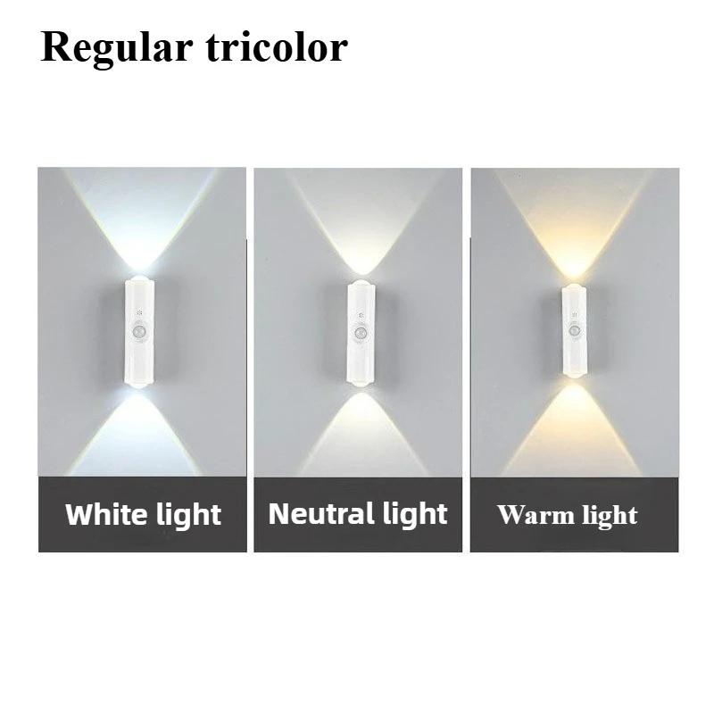 Intelligentes RGB-Verlaufs-Nachtlicht Magnetischer Bewegungssensor Wiederaufladbare Wandleuchte für Schlafzimmer Badezimmer Schrank Garten Heimdekoration