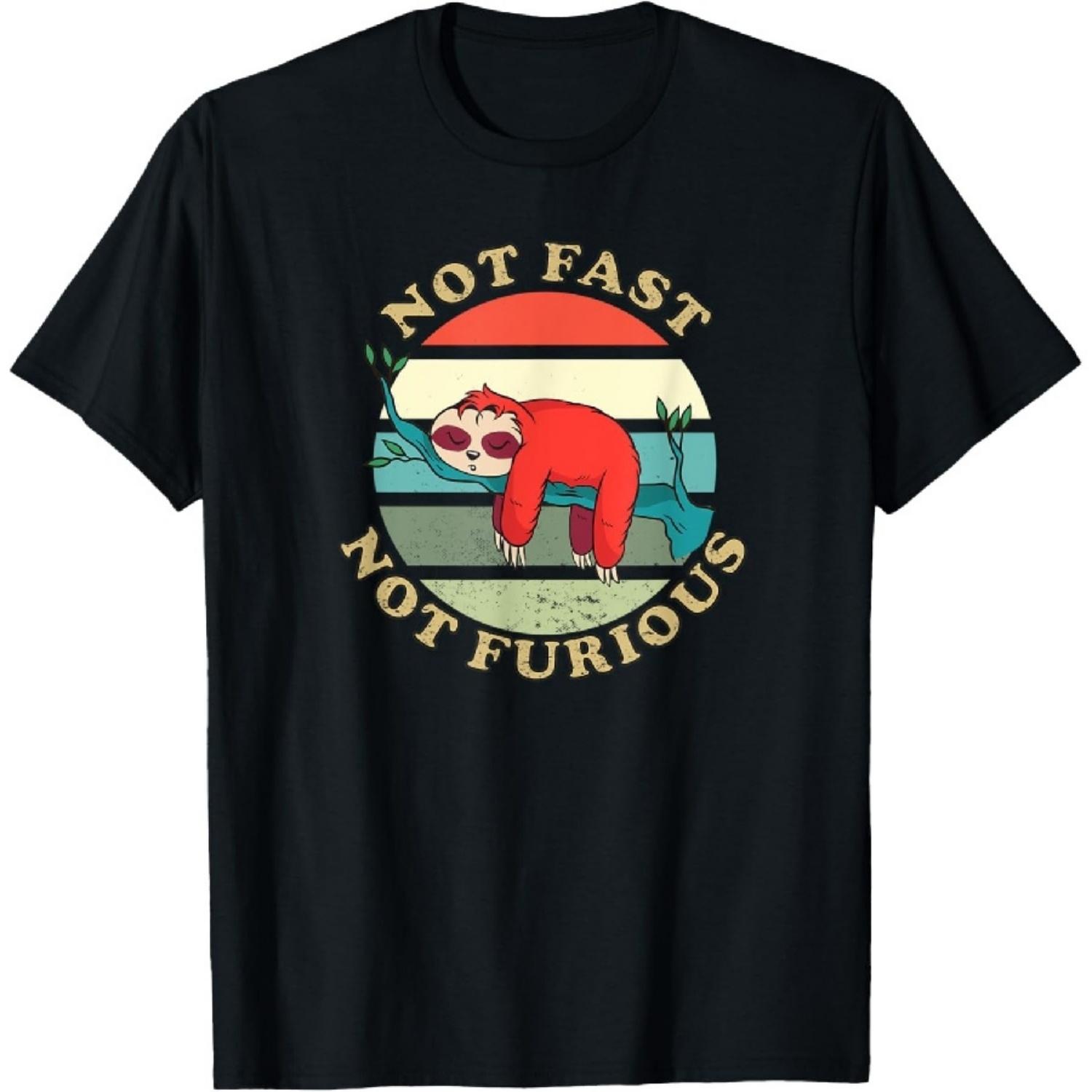 

Not Fast Not Furious Sloth, Funny Sloth T-Shirt XXXXXL чорний