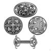 4Pcs Medieval Viking Symbol Brooch Shawl Sweater Pin