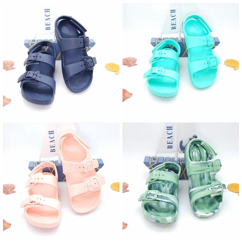

EVA sandals male and female children s flip flops with back strap anti slip sandals beach quick drying baby sandals for boys 22 insole 13cm