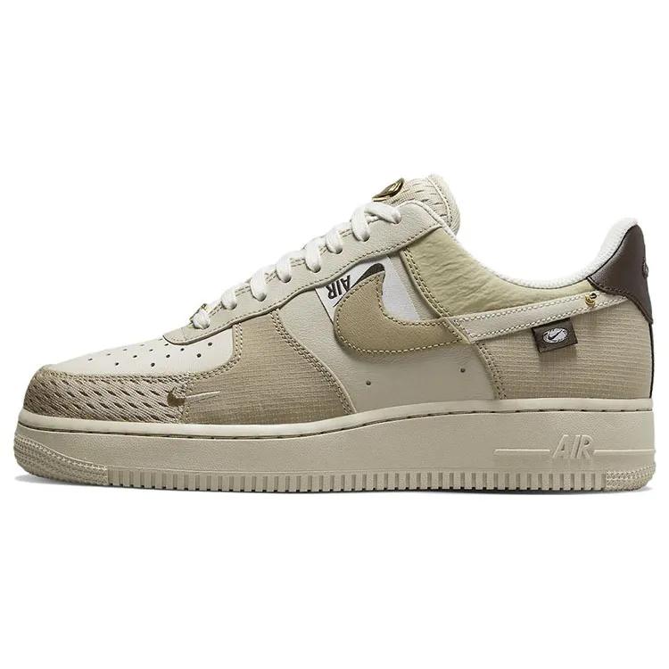 Nike Womens Air Force 1 '07 LX 'Tan Bling' (women's Sizes) Light Orewood Brown / Khaki / String Skate Shoes DX6061 122