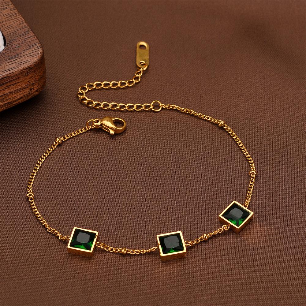 Korean Titanium Steel Four-Leaf Clover Bracelet - Women's Fashion, Versatile & Non-Fading Jewelry