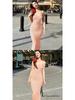 Women's Summer Sleeveless High-Waist Slim Fit Spaghetti Strap Maxi Dress