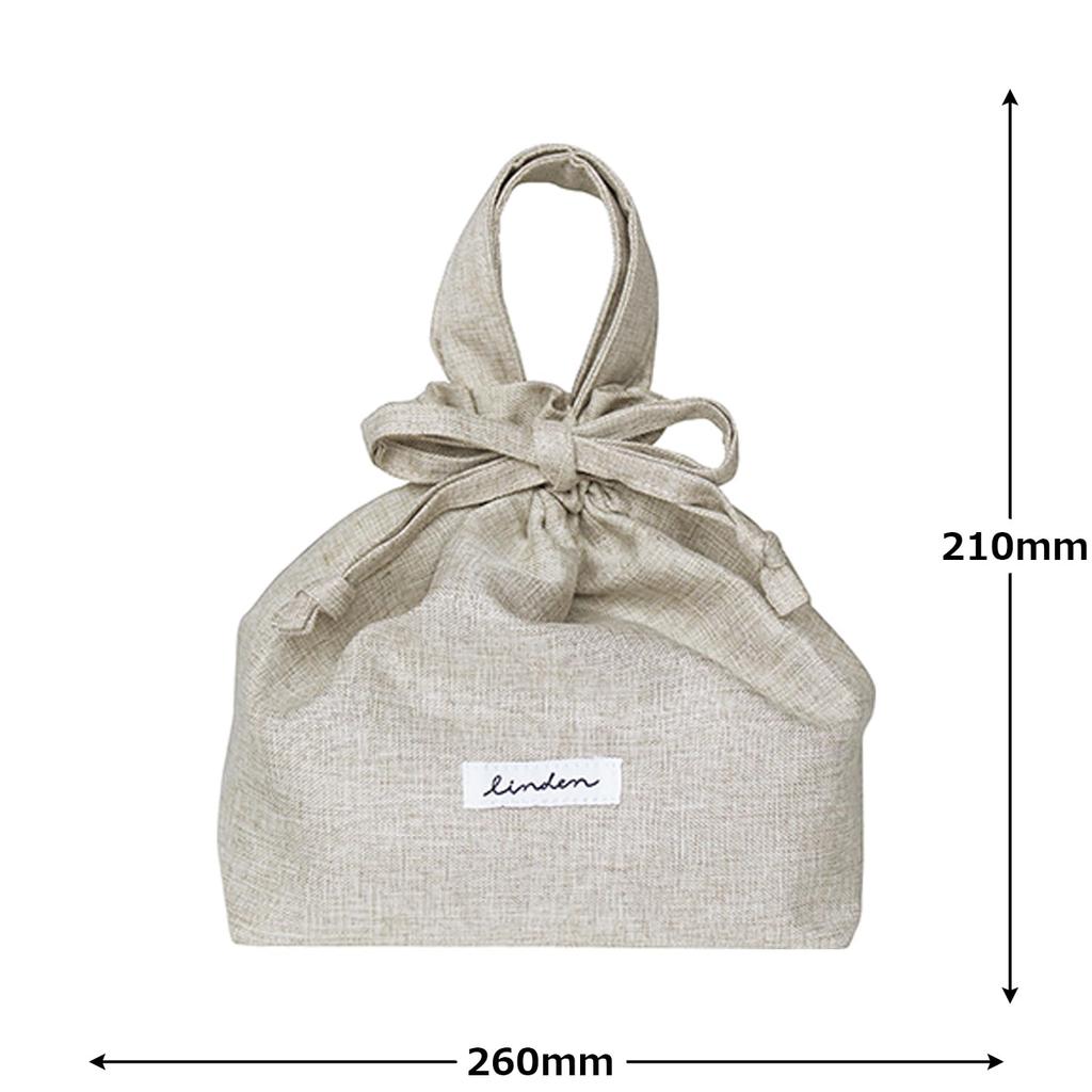 Elcomune Linden Isolierte Lunch-Kordelzugtasche, Beige, LNC-322