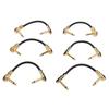 6 Pcs Guitar Effect Pedal Cable 15cm 6 Inch 14 Inch Right Angle Guitar Patch Cable for Microphone