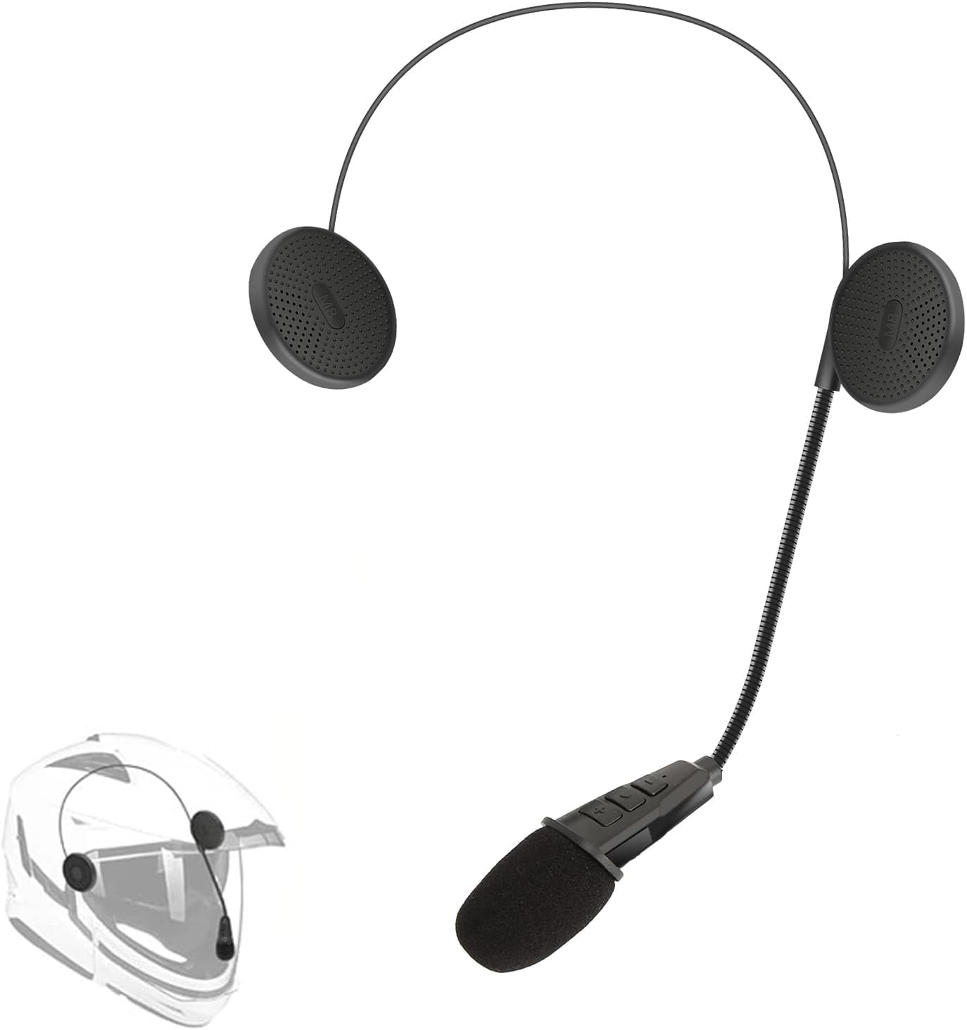 

Motorcycle Bluetooth Helmet Headset with Automatic and Includes Japanese Instruction Manual Ultra-Thin 5.0 Speakers, Hands-Free Calling, Answering, чёрный