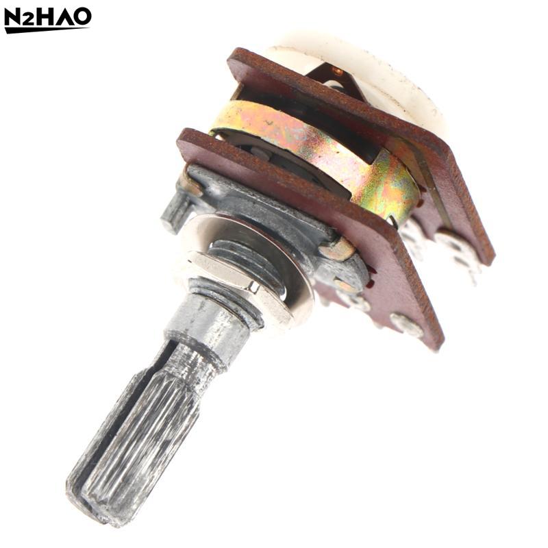 RK16 Doppelpotentiometer B100K 2 Stück 25MM Langer Schaft Für Audio-Tonregelung Ersatzteile