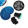 Nail Art Printing Steel Plate Set With 10 Jq Plates And Transparent Stamp For Diy Manicure
