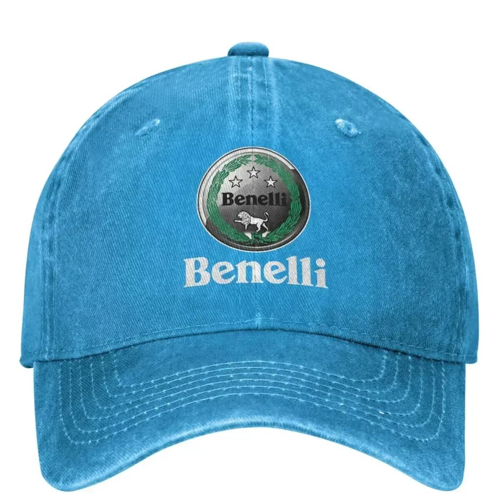 Benelli Racing Motorcross Motorcycle Merch Unisex Baseball Caps Motor Distressed Washed Hats Classic Outdoor Snapback