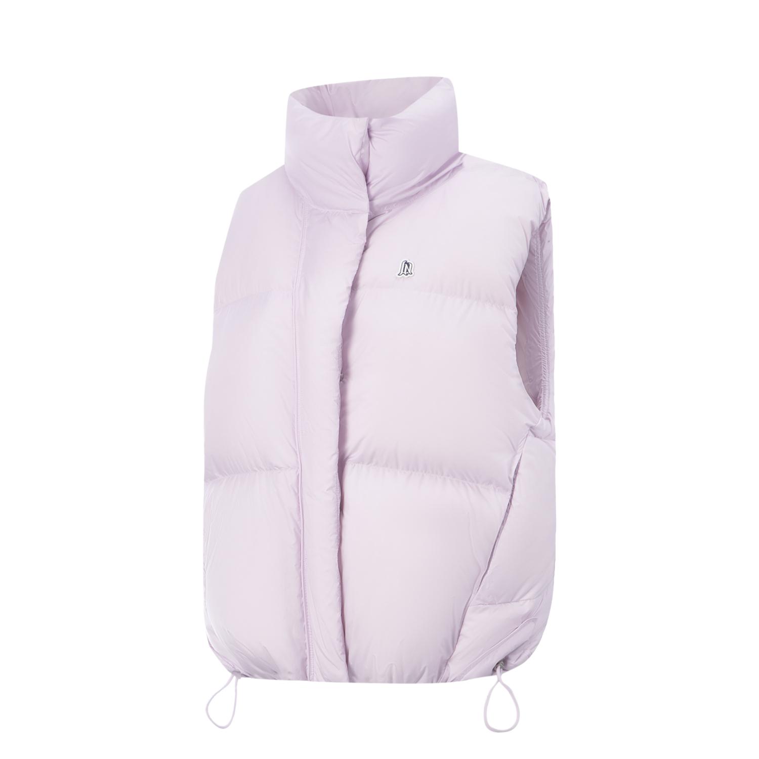 

Li Ning Серия Спортивный Стиль Жизни Универсальный Свободный Воротник-стойка Логотип Пуховый Жилет Женский жилет AMRV068-6 XXL