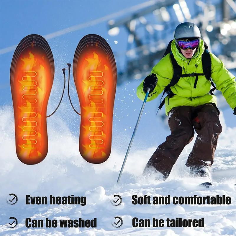 Winter Outdoor Sports Heating Insole Winter Warm USB Heated Insoles Shoe Electric Foot Warming Pad Feet Warmer Sock Pad Mat