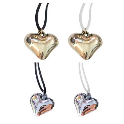 Love Heart Necklace for Women Girls Adjustable Length Collar Chain Y2K Aesthetic Neckchain Fashion Neck Jewelry Gift