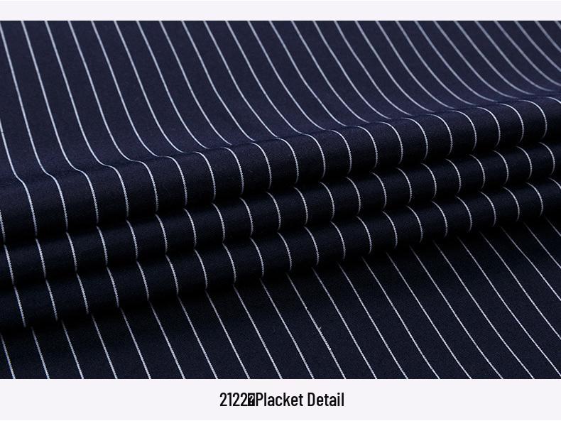 Men's Business Casual Striped Long-Sleeve Shirt - Simple and Fashionable
