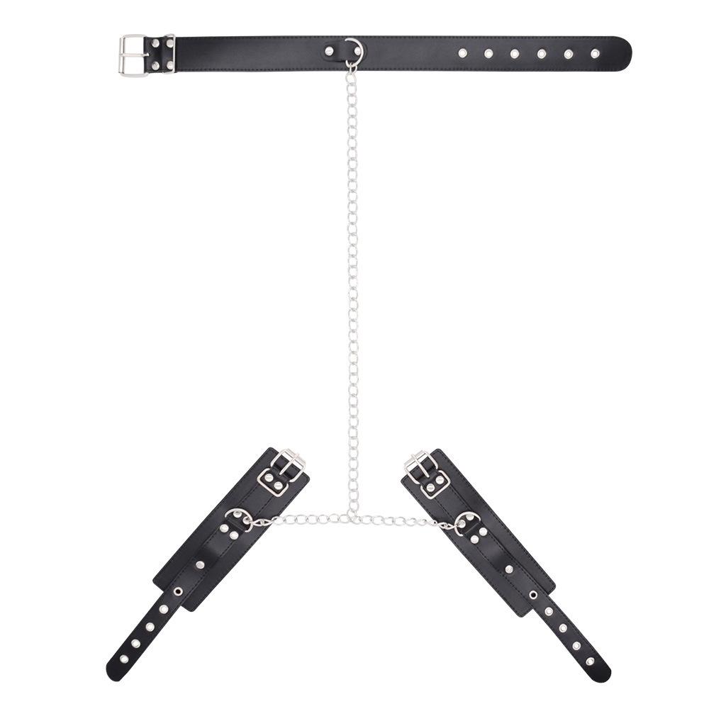 SM Female Slave Training Props Collar Reverse Back Handcuffs Bondage and Discipline Sex Toys Couple Sex Supplies