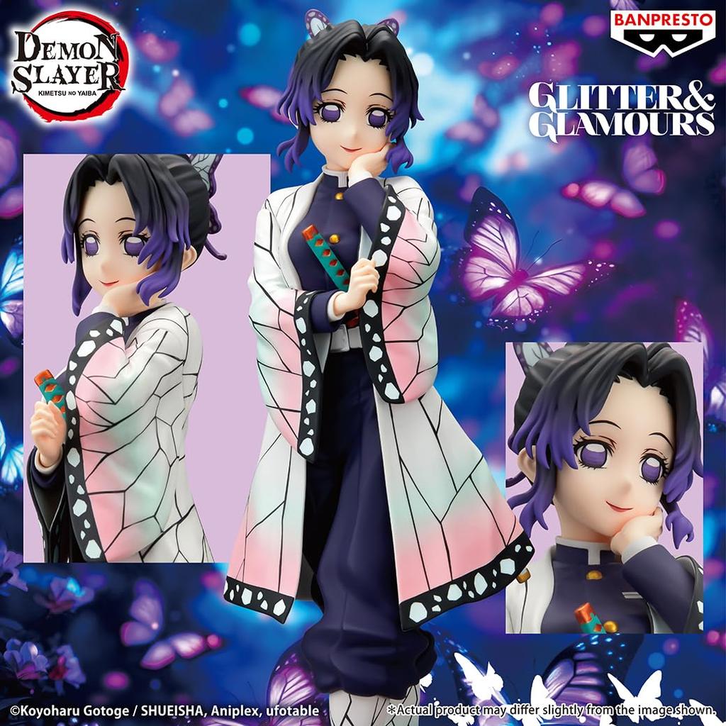 Banpresto Demon Slayer GLITTER & GLAMOURS Shinobu Kocho Figure, Approx. 22 cm
