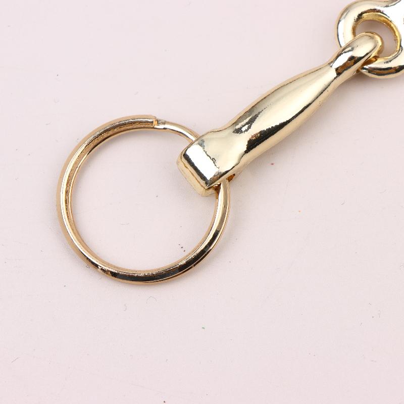 Horse Bits Hollow Jointed Mouth Snaffle Bits Keychain Alloy Keychain Single Connector Horse Bit Key Knot Snaffle Bits Keychain