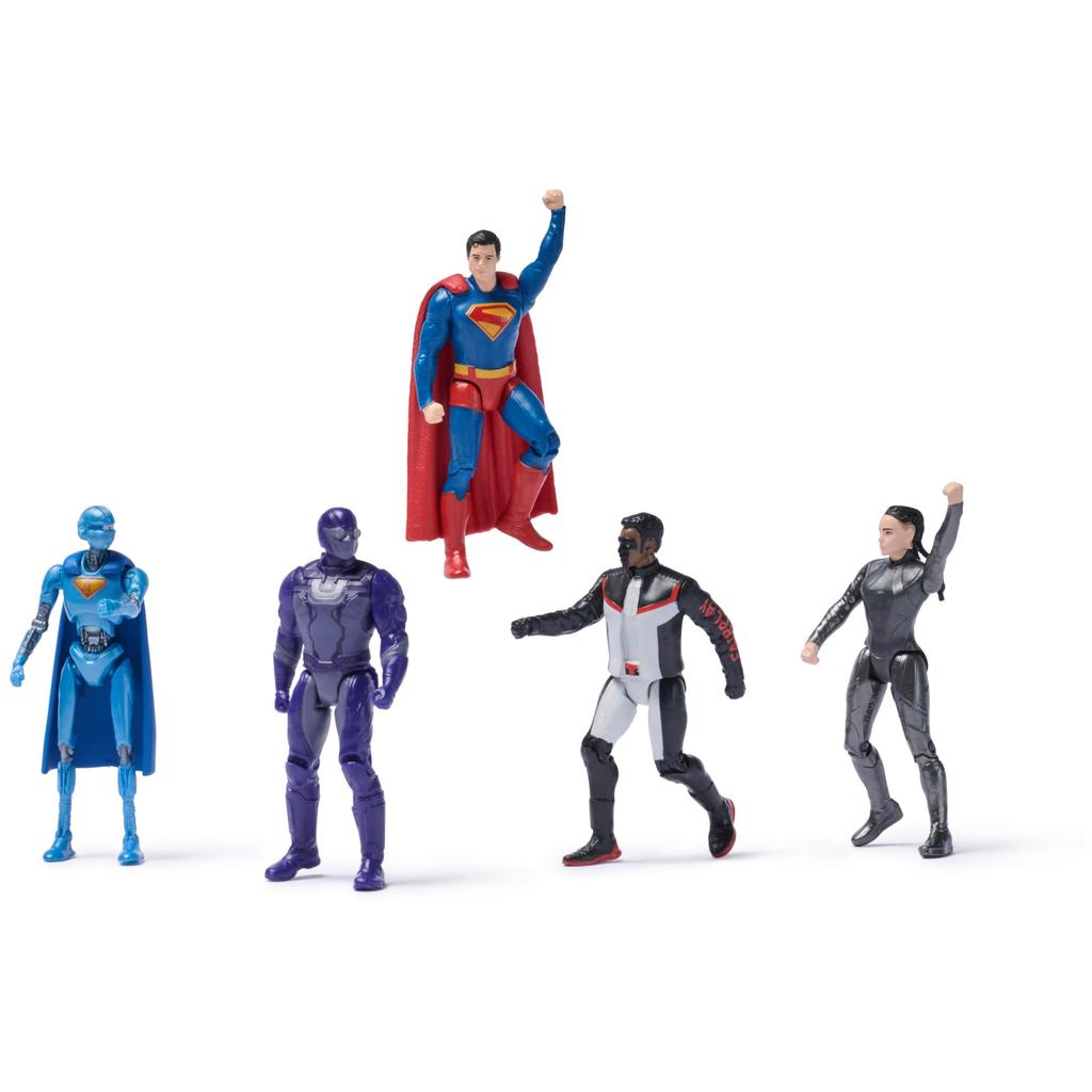 DC Comics, Superman Heroes Vs. Villains 5-Pack, 3-Inch Action Figures, Stylized Superhero Figures with Dynamic Poses and Battle-Ready Armor, Ages 4+