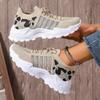 Women's Mesh Knitted Sneakers Summer Designer Breathable Increased Casual Sneakers Lightweight Woman Platform Walking Shoes