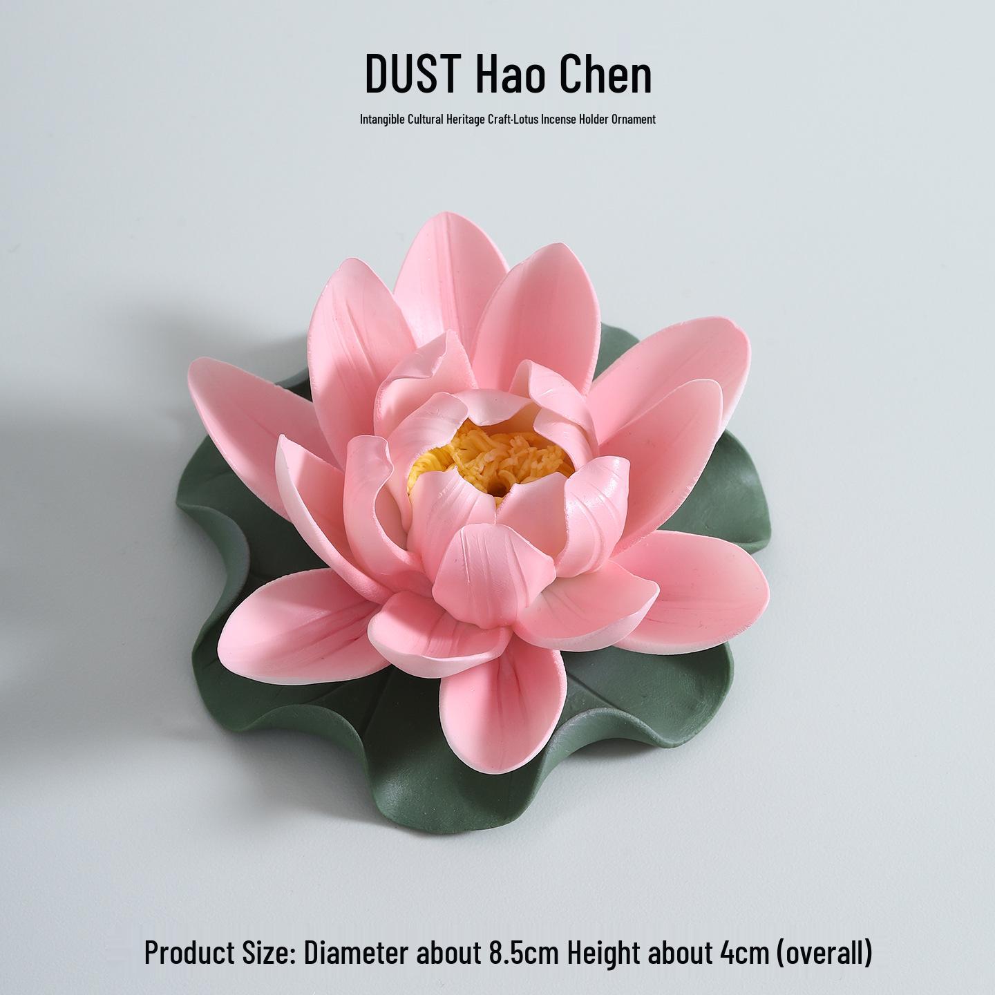 Ceramic Lotus Incense Holder - Sandalwood Agarwood Burner, Handcrafted Zen Porcelain Flower for Aromatherapy.