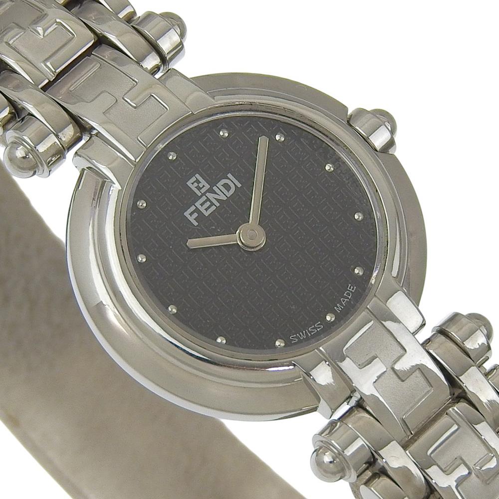 Fendi Olologi Watches 750L blackDial Stainless Steel Quartz Analog Display Women Used