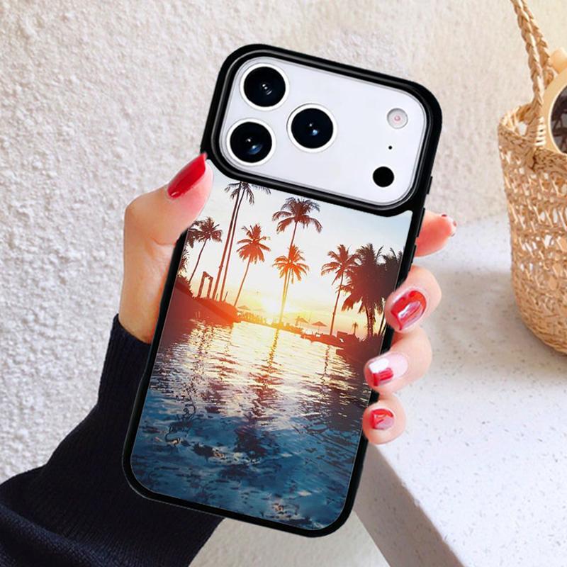 Aloha Hawaii Hawaiian Beach Palms Phone Case For iPhone 17 Air 16 15 14 13 12 11 Pro Max Plus