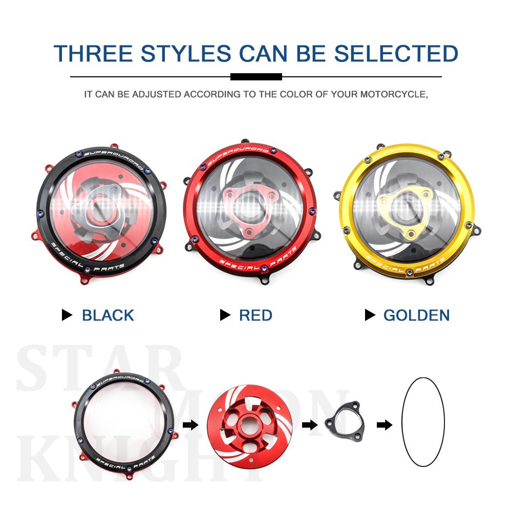 Clear Clutch Cover Protector Guard for Ducati Panigale 1199 1299 959 R S 2012- 2018 2017 2016 2015 2014 2013 Motorcycle