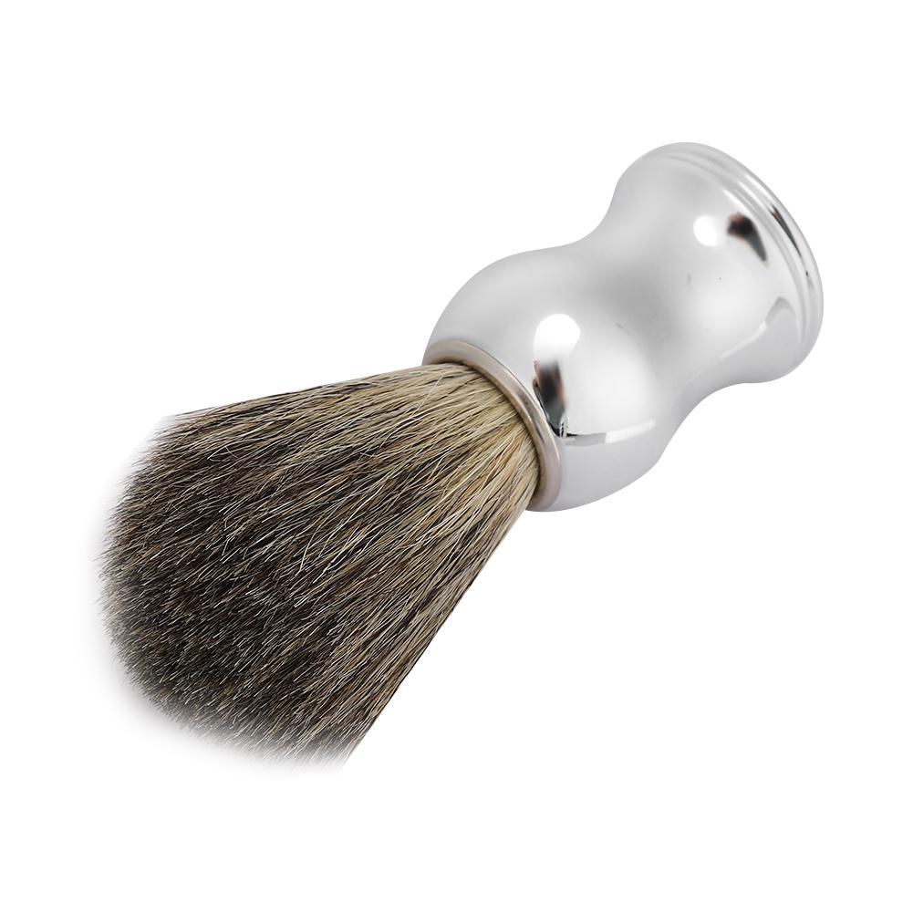 Men Portable Beard Brush Salon Facial Cleaning Foaming Shaving Brush Grooming Tool