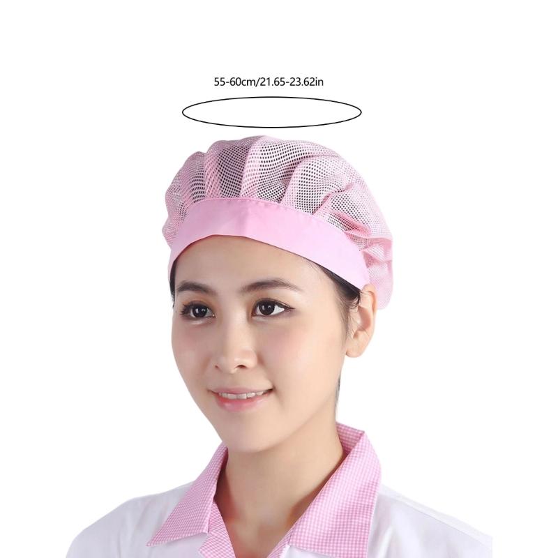 Dustproof Work Cap with Mesh Ventilation for Chefs and Food Handlers Elastic Edge for Secure Fit Foldable for Easy Carry