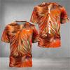 Men's T-shirt Fast Drying Badminton Training Clothes Table Tennis Clothes Printed Running Tees Unisex Breathable Sportswear Tops