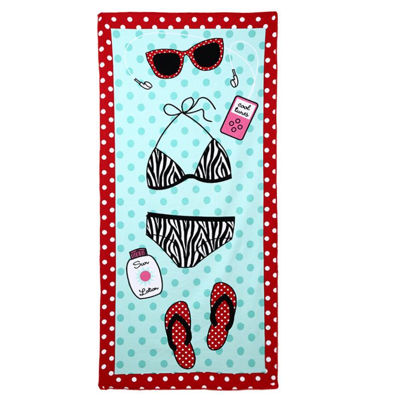 Sports Microfiber Towel Bright Print Highly Absorbent Swimming Travel Supplies