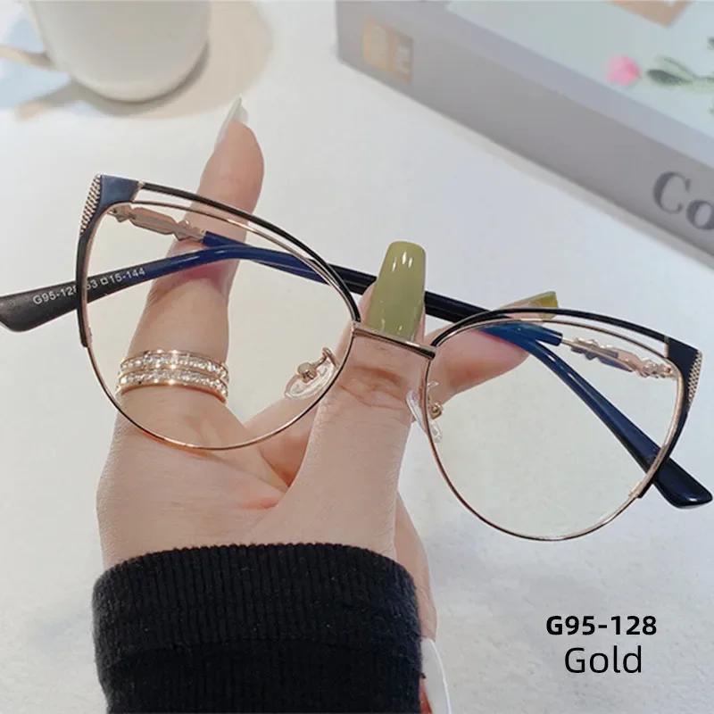 Brand Design Retro Lady Cat Eye Glasses Frame Anti Blue Light Computer Goggles Women Fashion Eyewear  Anti Luz Azul