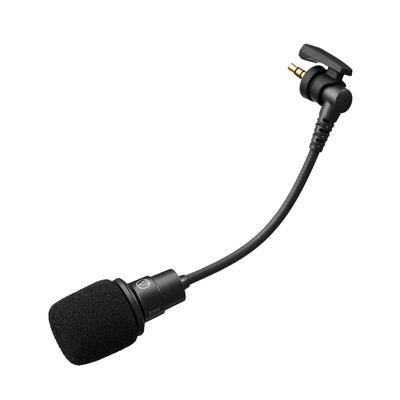 Audio-Technica ATR7700 Camera Condenser Microphone, AUX, External, Mono, 3.5mm Mini Plug, Plug-in Power, Compact, for Streaming, Video Shooting, and