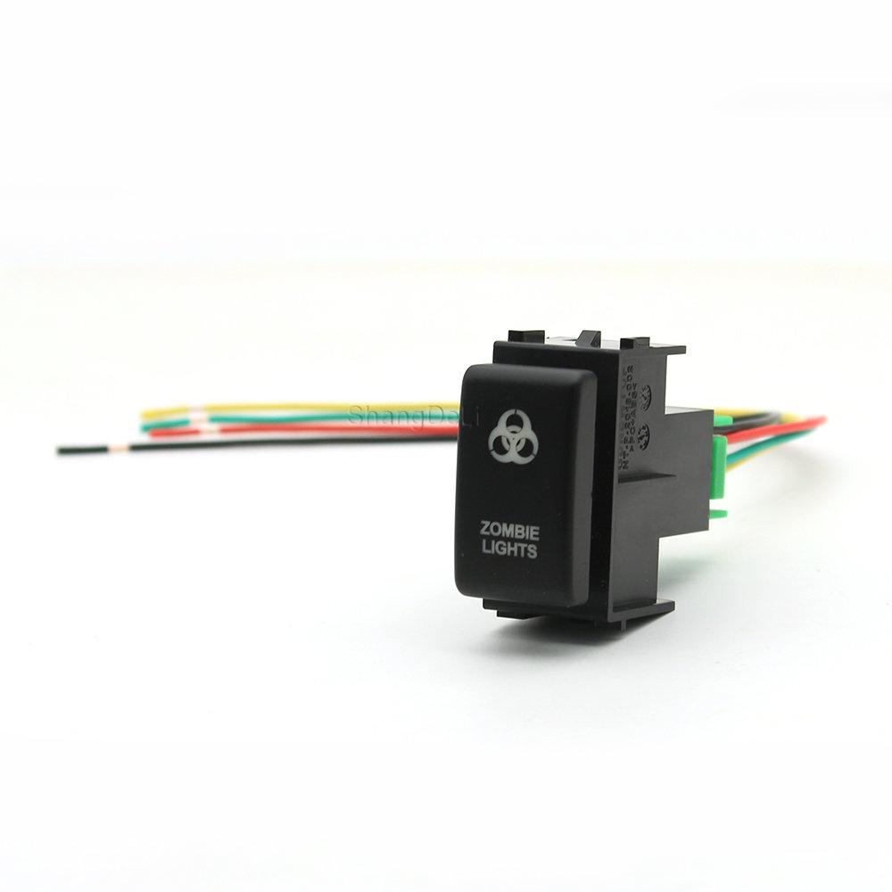 1PC Orange Led Button Switch with Wiring Connector for Nissan Navara NP300 X-Trail Pathfinder 12V Switches4
