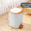 Extra-Large Odor-Proof Foot Pedal Trash Can 2025 - Perfect for Bathroom, Kitchen, Bedroom, or Living Room