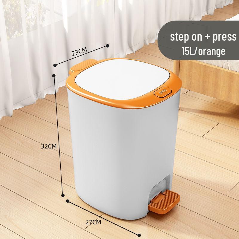 Extra-Large Odor-Proof Foot Pedal Trash Can 2025 - Perfect for Bathroom, Kitchen, Bedroom, or Living Room