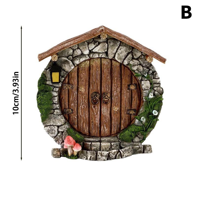 

Деревянная миниатюрная дверь в виде эльфа-феи своими руками, картина, винтажный декор, кукольный домик, садовые принадлежности, кукольный домик, микропейзаж, подарок