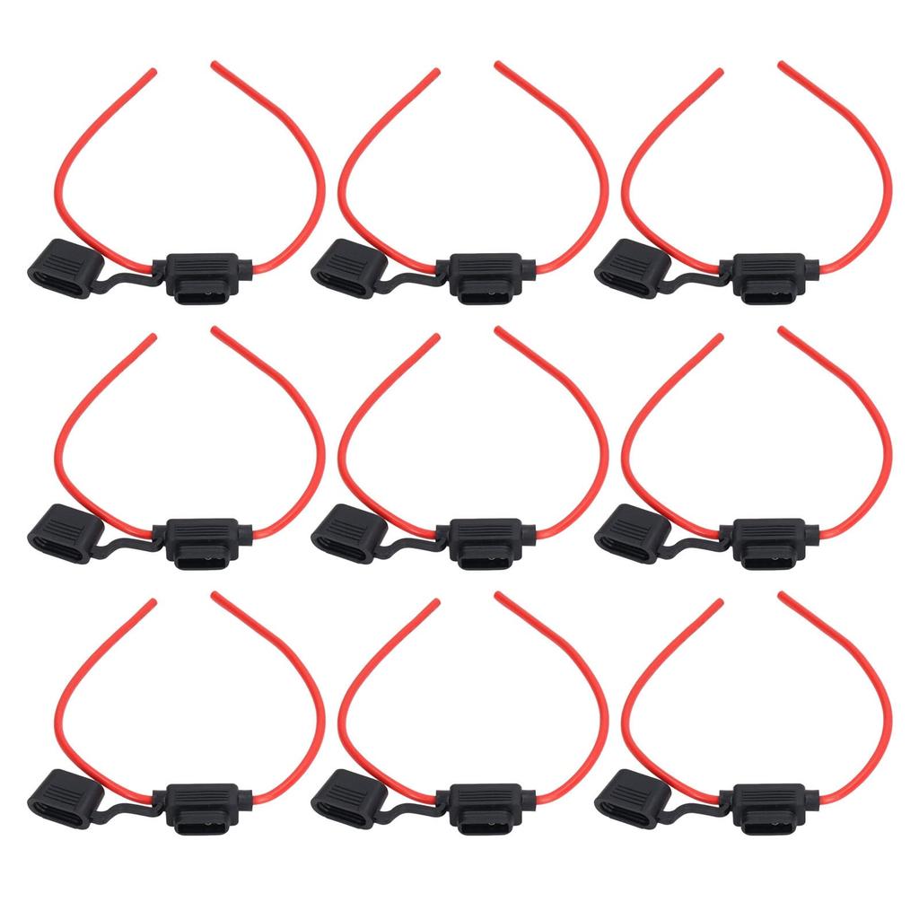 10 Sätze Inline-Sicherungshalter Kabelbaum Sicherungshalter ATC ATO Inline Automobil-Sicherungshalter (18AWG 10A)