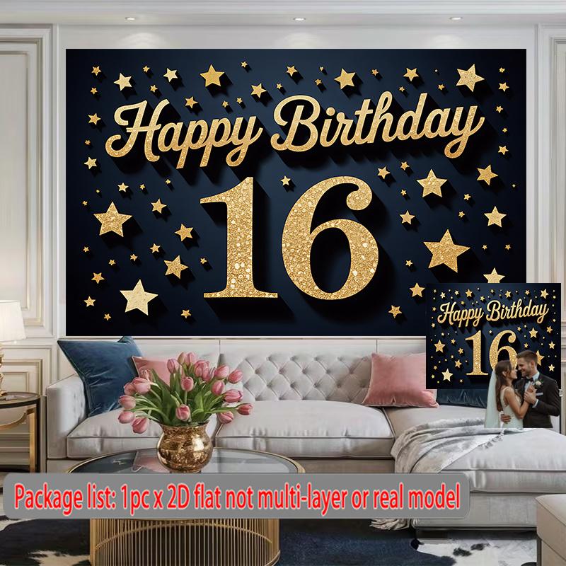 Party Backdrop Stars Flat Golden Designed Backgrounds Serves Adornment Event Backdrop Decoration Front Door Decor