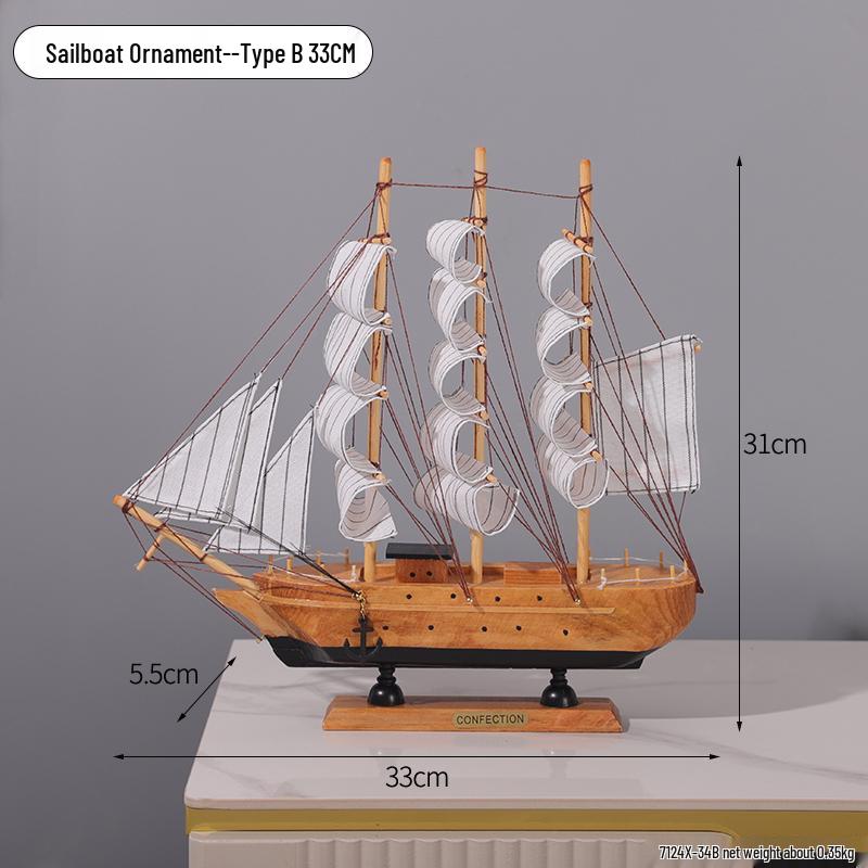 Segelboot Ornament - Modell für ruhige Fahrt zur Dekoration von Zuhause oder Büro