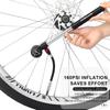 RIDERACE Bicycle Pump With Gauge Portable Aluminum Alloy Hand Tire Air Inflator Bike Air Shock Pump AV FV Presta Schrader Valve