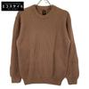 BATONER BN-21FW-028 Brown Wool 5 Gauge Signature Rib Knit Mock Neck Knit Tops 2 BrownUsed