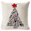 Christmas Pillowcase Gray and White Plaid Office Lumbar Support Home Bedside Cushion Car Neck Cushion