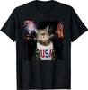 Patriotic Smoking Cat T-Shirt