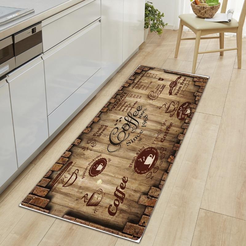 Long Kitchen Mat Minimalist Gray Utensil Runner Rug Anti Slip Floor Mat Soft Wear Resistant Suitable for Kitchen Decor
