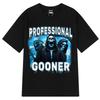 Professionelle Gooner Offensive Lustige Skelett Meme T-Shirts Goon Sexueller Witz Party Übergroße Baumwoll-T-Shirts Unisex Hiphop T-Shirts