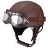 Vintage Personality Helmet Lens Standard Motorcycle Half Helmet Scooter Cruise Leather Helmet Prince Helmet
