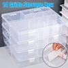 1Pcs Transparent Plastic Storage Box Adjustable Display Case Container Box Jewelry Button Hardware Tool Storage 14 Grids