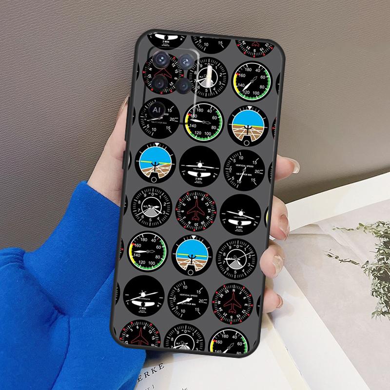Aviation Aeroplane Pilot Cockpit For OPPO Find X3 X5 Pro A9 A5 A31 2020 A15 A16 A52 A72 A1K A83 A91 A54 A74 A94 A53S Case