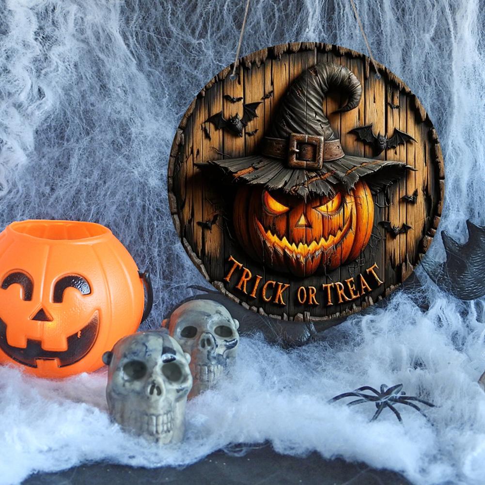 Halloween Front Door Decorations Decorative Door Hanging Pendant Vintage Scary Door Ornaments for Window Wall Decor