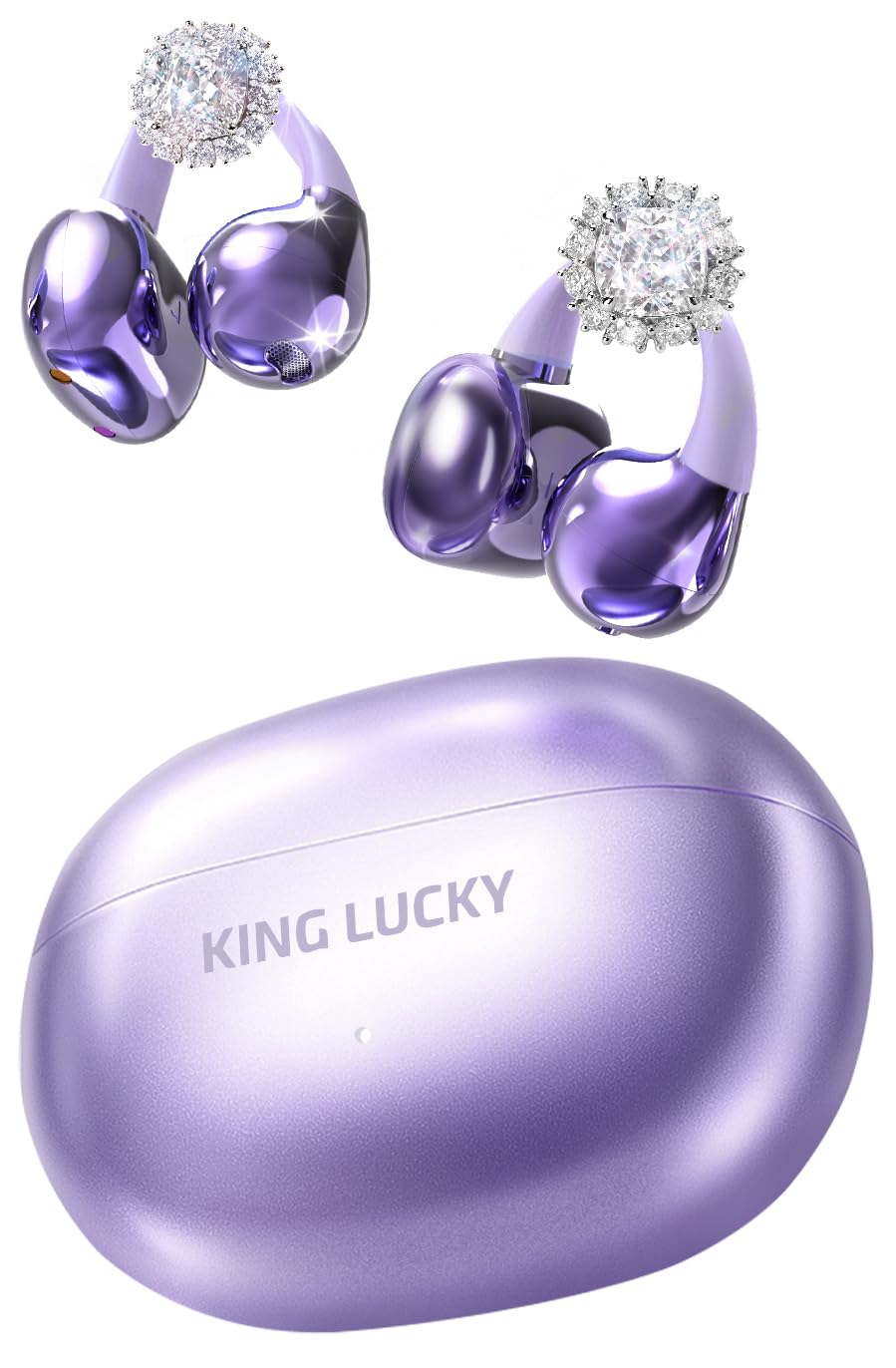 

King Lucky Кафф для уха Наушники Съемные серьги с бриллиантами для женщин Bluetooth Утечка Портативные наушники с воздушной проводимостью Bluetooth Разработаны в стиле
